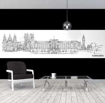 Picture of London United Kingdom Panorama Sketch